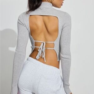 Garage Gray Open-Back Top